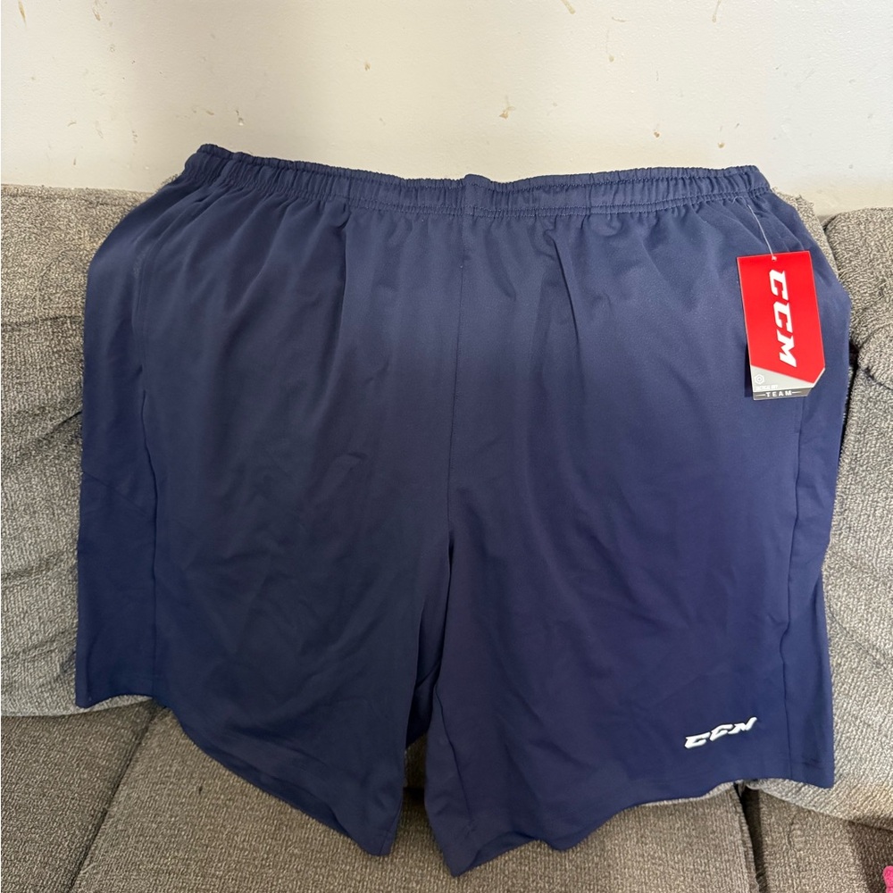 CCM Men's Dark Blue Athletic Shorts